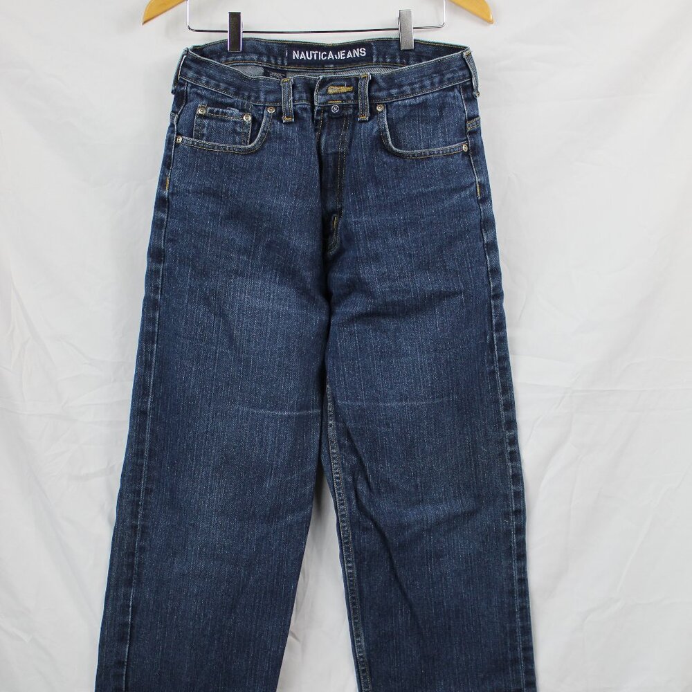 Nautica Jeans Co Men's Blue Denim Jeans 5 Pocket Zipper 33 x 34